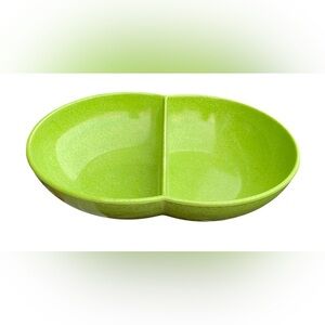 Branchell Divided Serving Bowl Melmac Color Flyte Atomic Vintage Dish Lime Green